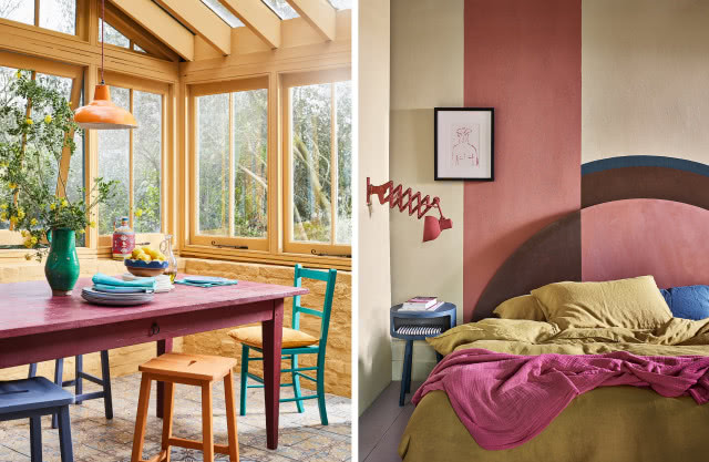 kolorowe wnętrze w żywych kolorach