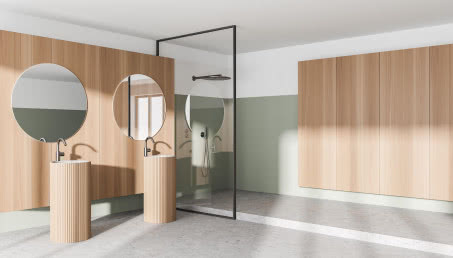 Co zamiast płytek pod prysznic? 10 sposobów na wykończenie ścian bez skuwania starych płytek