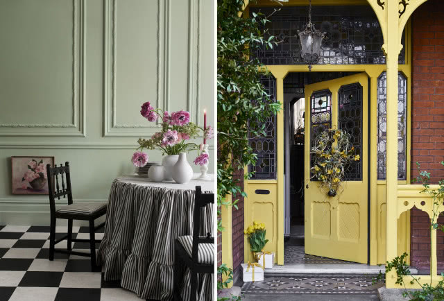 kolorowe wnętrze w żywych kolorach