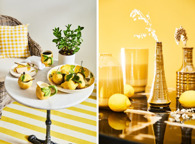 żółte meble do domu