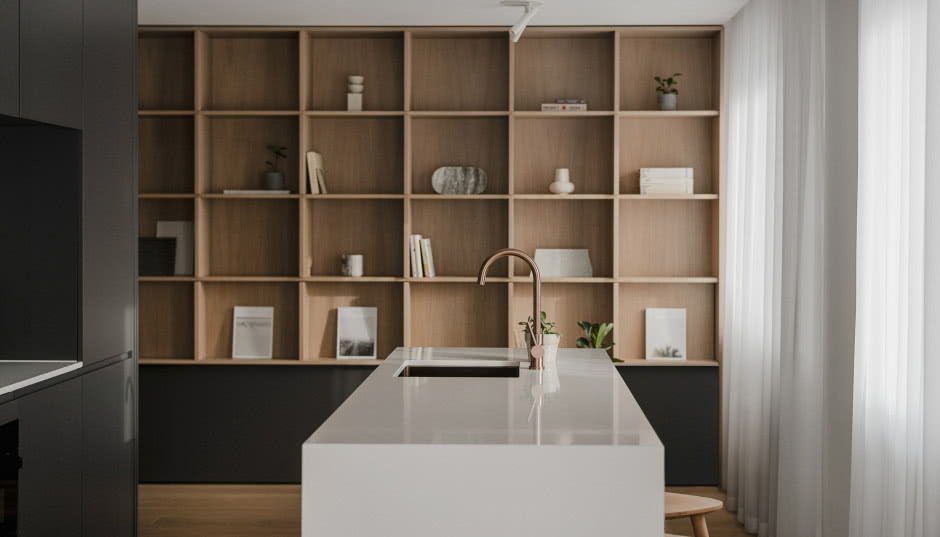 Mieszkanie singielki urządzone w spokojnych barwach