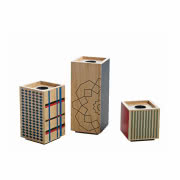 Świeczniki z drewna kauczukowca