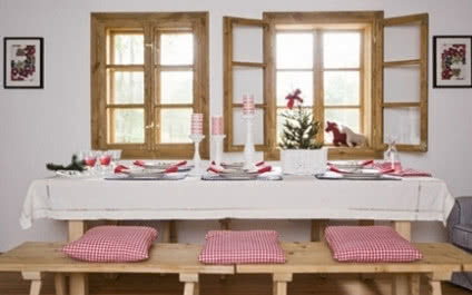 Wiejska chata świątecznie