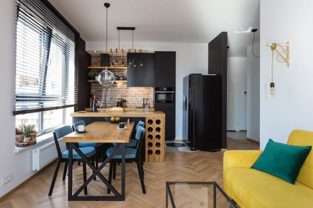 Otwarta kuchnia w stylu industrialnym