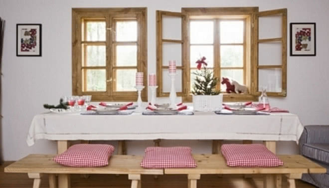 Wiejska chata świątecznie