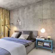 Życie vintage w domu z betonu