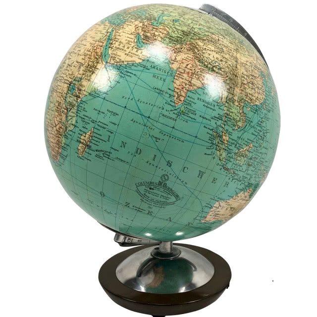 Podświetlany szklany globus