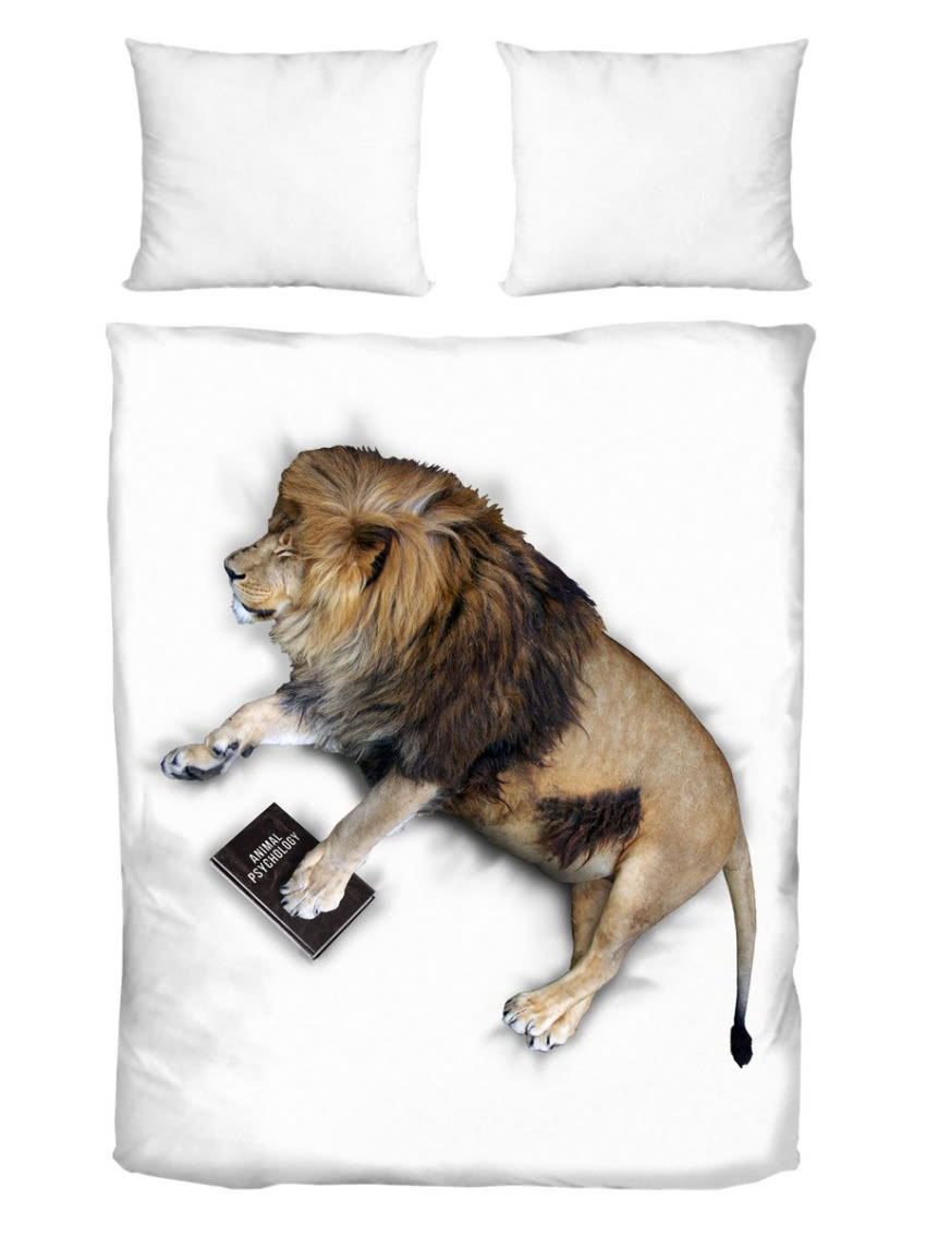 Pościel KICIU.Ś z nadrukiem wielkiego lwa to...