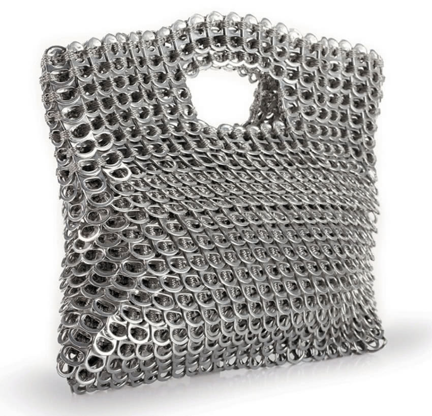 Torba-kolczuga z otwieraczy puszek z napojami,...