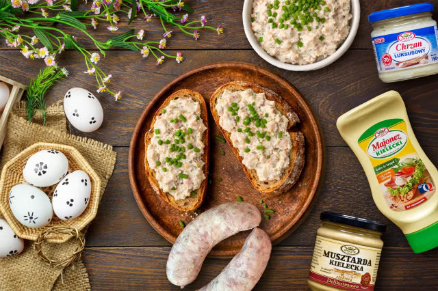 Pasta z białej kiełbasy z Majonezem Kieleckim i szczypiorkiem