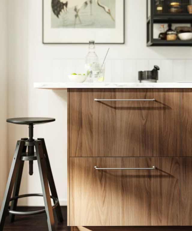 orzechowe fronty kuchenne