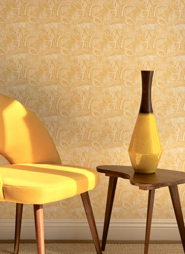 żółte ściany i meble w domu