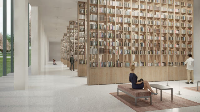 Wizualizacja wnętrza w Narodowym Muzeum Uzbekistanu.