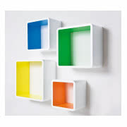 Zestaw czterech półek MDF Colore