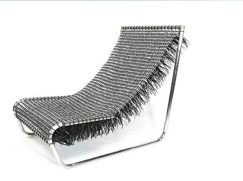 Fotel-leżanka z siedziskiem splecionym z...