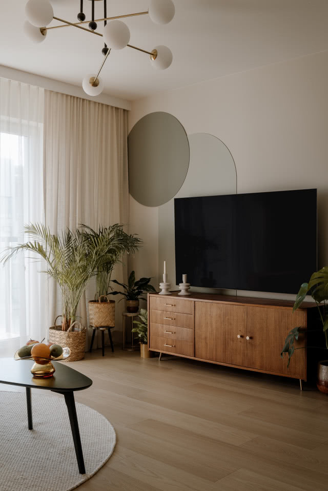 aranżacja beżowego salonu