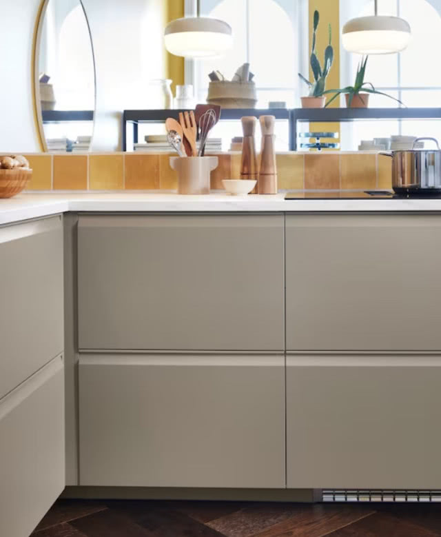 beżowe fronty kuchenne