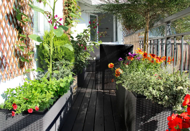 balkon metamorfoza donice i kwiaty