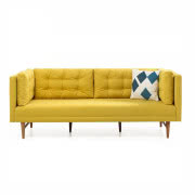 Żółta sofa 3-osobowa Balcab Home Eva