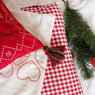 Wiejska chata świątecznie