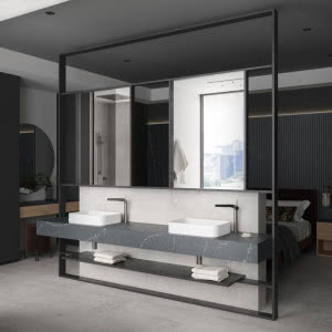 Najmodniejsze materiały w przestrzeni łazienki