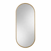 Ambient Slim - owalne lustro w złotym kolorze