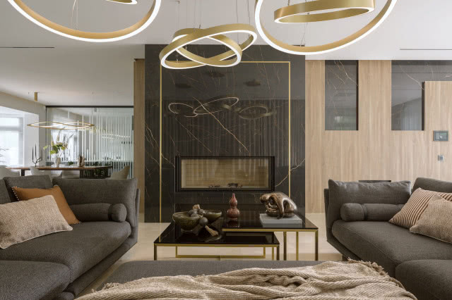 salon w stylu modern contemporary