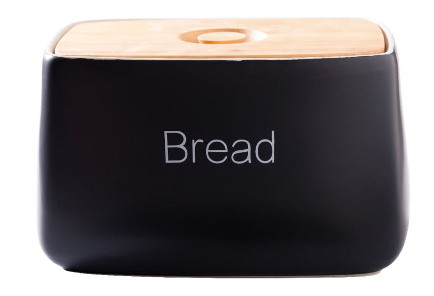 Chlebak Sten, kamionkowy z bambusową pokrywą,...