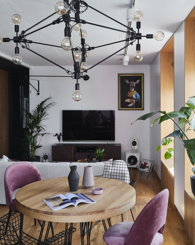 Salon w stylu industrialnym