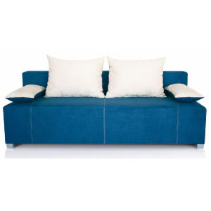 Sofa Nika z funkcją spania, niebieska, wym: 195 x 80 x 85 cm
