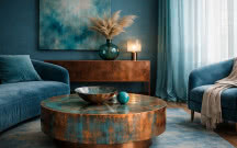 Turkusowa miedź wchodzi do wnętrz. Jeden z ciekawszych trendów 2026 roku