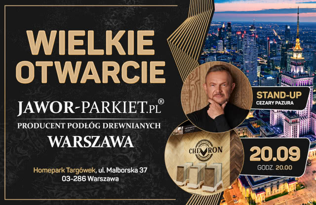 Otwarcie salonu Jawor-Parkiet w Warszawie - zaproszenie dla architektów i projektantów wnętrz