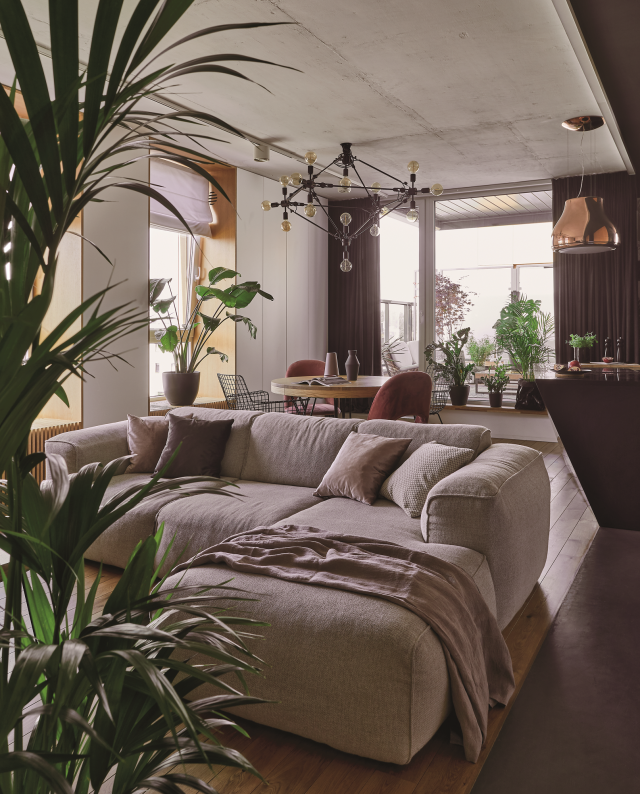 Salon w stylu industrialnym