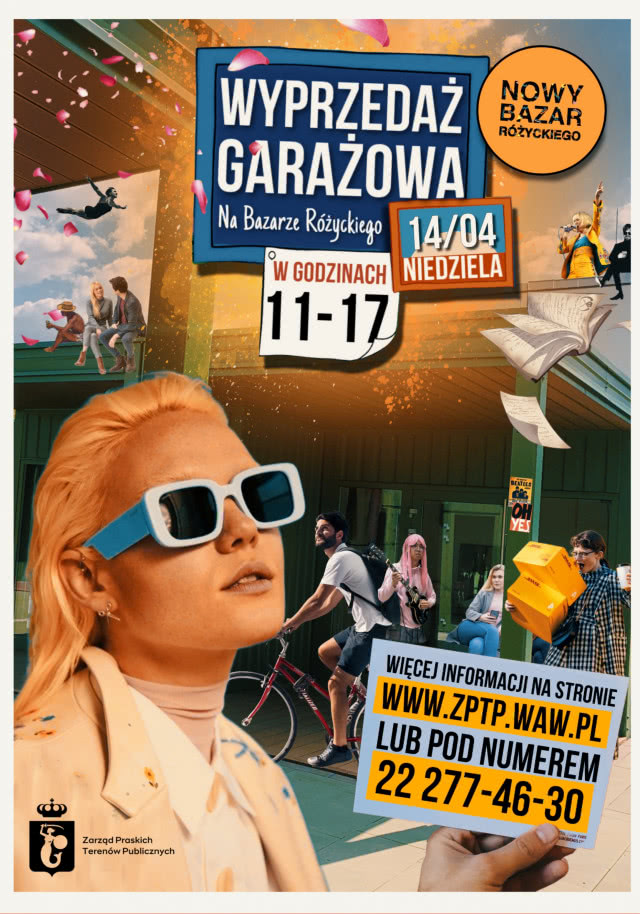 plakat garażówka bazar różyca