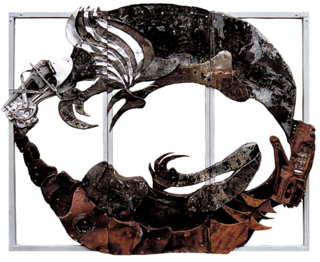 Wysocka Anna, bez tytułu, płyta metal, akryl