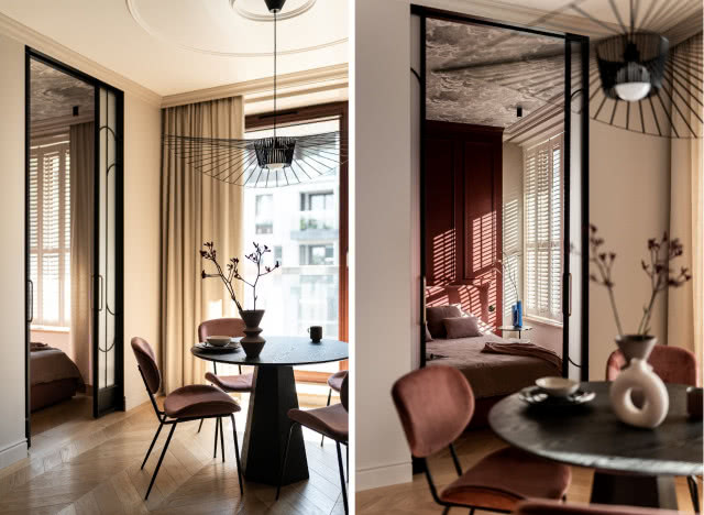 jadalnia z okrągłym stołem