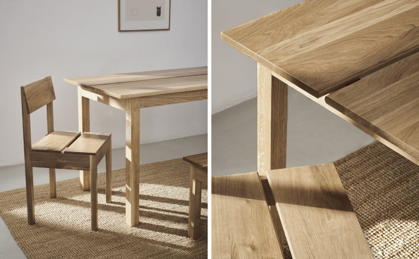 Meble z serii PURO wykonane są z litego dębu,...