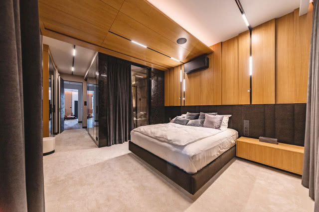 nowoczesne mieszkanie w fornirze drewnianym