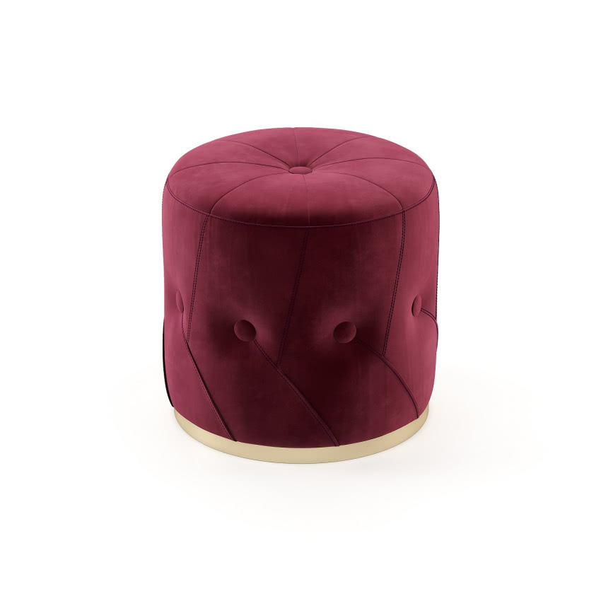 Aksamitny puf Leila, Domkapa, LUX DECO, 3423 zł 