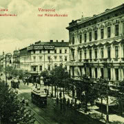 Pocztówka z Warszawy. Ulica Marszałkowska.