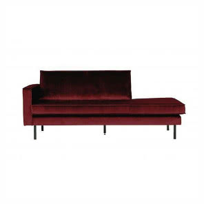 Aksamitna sofa bordowa
