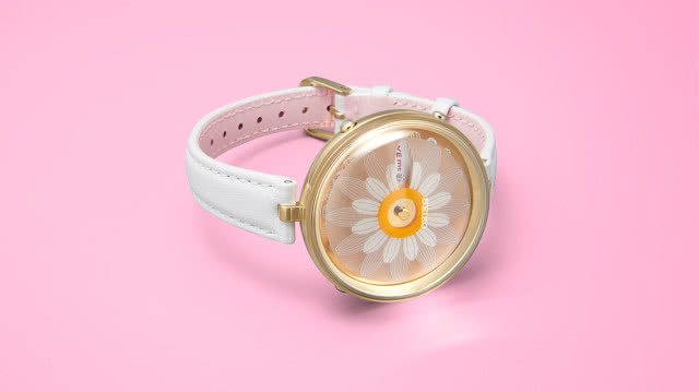 zegarek ze stokrotką dla zakochanych