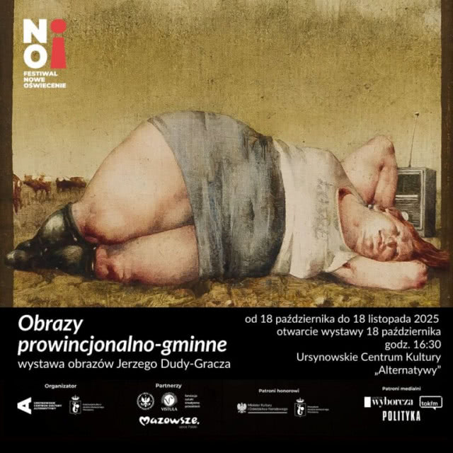 plakat z leżącą na boku kobietą