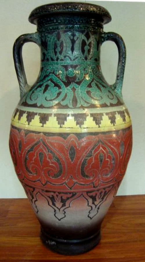 Amfora egipska, ceramika, wys. 115 cm, śr. 60...