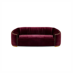 Burgundowa sofa luksusowa
