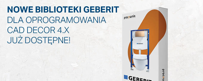 Odkryj nowe możliwości projektowania - Geberit udostępnia kompletną bazę produktów w CAD Decor 4.X!
