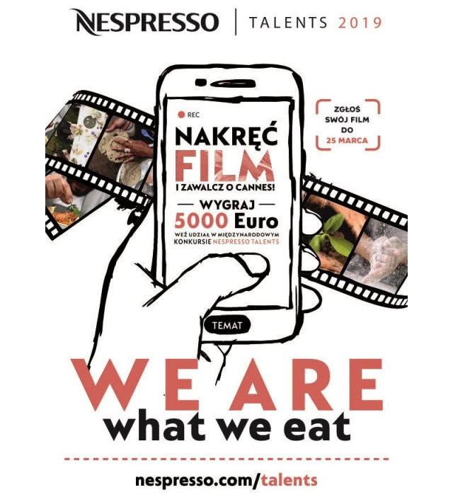 Plakat promujący Nespresso Talents 2019