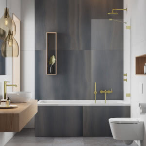 Designerskie kabiny prysznicowe ze szczotkowanymi elementami w najmodniejszych kolorach