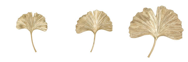 Ginkgo - mosiężne uchwyty meblowe. Ginkgo M 215 x 165 x 35 mm od 240 zł, Ginkgo L 230 x 200 x 35 mm od 290 zł, GinkgoXL 280 x 285 x 35 mm od 340 zł 