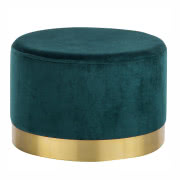 Zielony puf Harlow, aksamit